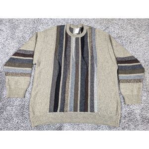 Vintage Norm Thompson Sweater Mens Large Cable Knit‎ Coogi Style Cosby Biggie